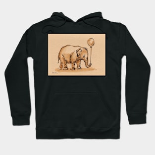 My Balloon: Baby Elephant Watercolor Painting #6 Hoodie